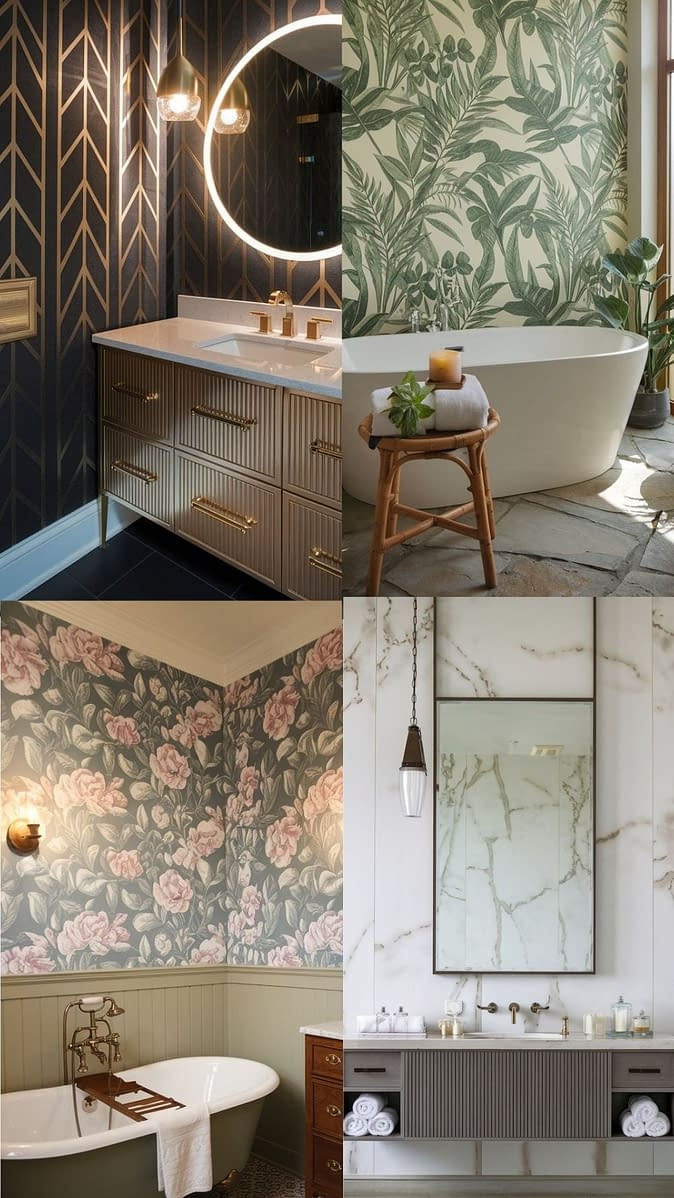 8 Patterned Wallpaper Ideas for Bathrooms That Transform Your Space